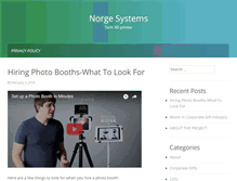 Tablet Screenshot of norgesystems.com
